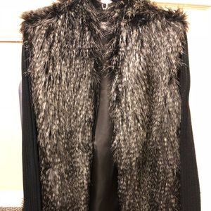 Calvin Klein Faux Fur Sweater/Vest XL